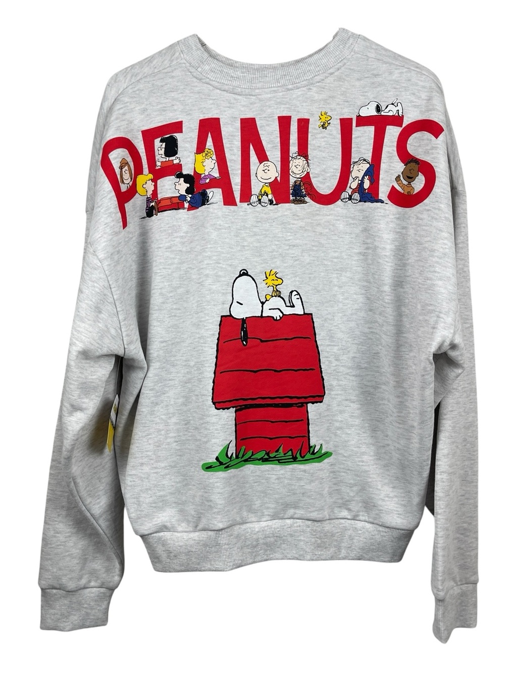 Peanuts Characters Gray Double Sided Sweatshirt Women’s Size M NWT